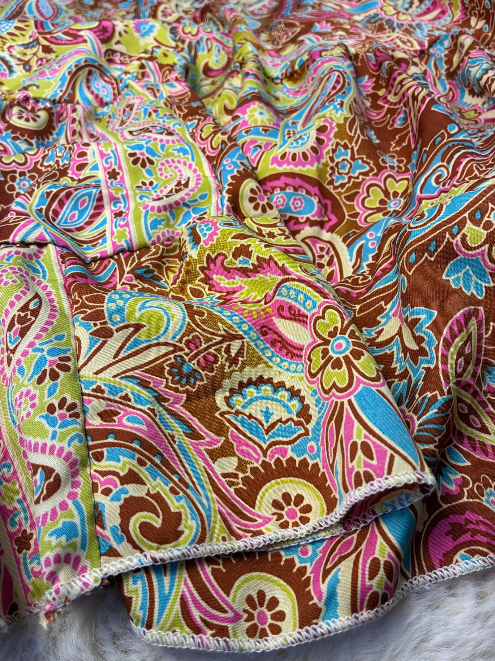 Vestido largo de seda con motivos paisley / cachemira estilo boho chic - Nuevo con etiqueta xs/s/m – photo 10